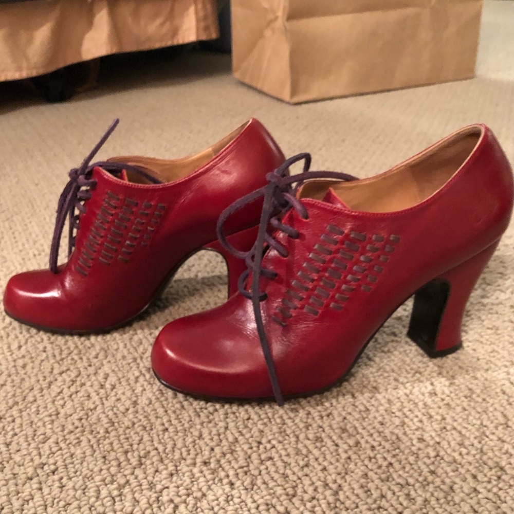 John Fluevog Red Mary Jane